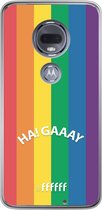 Motorola Moto G7 Hoesje Transparant TPU Case - #LGBT - Ha! Gaaay #ffffff