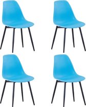 Medina Eetkamerstoelen 4 st PP blauw