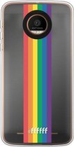 6F hoesje - geschikt voor Motorola Moto Z Force -  Transparant TPU Case - #LGBT - Vertical #ffffff