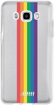 Samsung Galaxy J5 (2016) Hoesje Transparant TPU Case - #LGBT - Vertical #ffffff