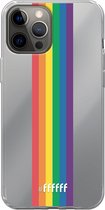6F hoesje - geschikt voor iPhone 12 Pro Max -  Transparant TPU Case - #LGBT - Vertical #ffffff