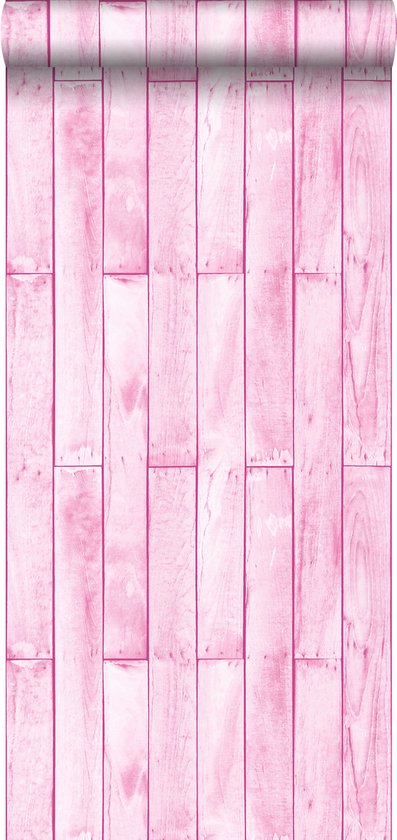 Sanders & Sanders behang houtlook licht roze - 935243 - 53 x 1005 cm
