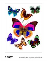 Sanders & Sanders muursticker vlinders roze, blauw en groen - 600269 - 65 x 85 cm