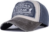 Motorsport Pet - Motors Racing Team - 100% Katoen & Stonewashed - Coffee & Navy Blue