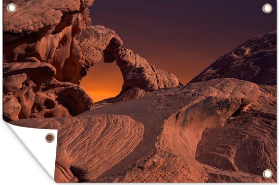 Affiche de jardin grès roches toile en vrac 90x60 cm - Toile de jardin / Toile d'extérieur / Peintures pour l'extérieur (décoration de jardin)