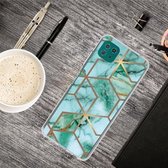 Voor Samsung Galaxy A22 5G Abstract marmer patroon TPU beschermhoes (groen)