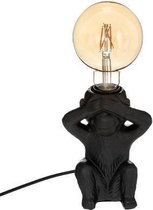 Lamp Aap - 17 cm Hoog - Zwart