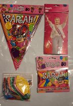 VERSIERPAKKET SARAH: VLAGGENLIJN, AFZETLINT, BALLONNEN, SJERP