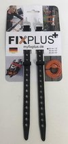 2 Fixplus straps zwart 23cm - TPU spanband voor snel en effectief bundelen en bevestigen van fietsonderdelen, ski's, buizen, stangen, touwen en latten