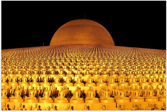 Poster – Veel Gouden Boeddha's  - 60x40cm Foto op Posterpapier