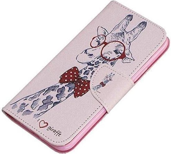 XS Bookcase hoesje iPhone XS Max avec imprimé - Girafe