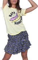 Colourful Rebel Banana T-shirt  Geel Dames - Basic Fit - Organisch Katoen - XS
