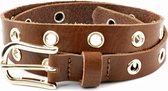 Kidzzbelts Meisjesriem 1985 - Cognac - 65 cm