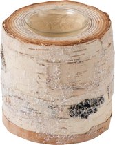 J-Line T-Lichthouder Cilinder Schors Naturel Small Set van 6 stuks