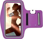 Hoesje Oppo A74 5G - Sportband Hoesje - Sport Armband Case Hardloopband Paars