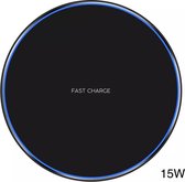 BAIK Qi Wireless Charger met LED 15 watt fast charger - Draadloze oplader - Qi lader Pad - iPhone - 13 / 12 / 11 / X / XR - Opladen Iphone - Opladen Samsung - S21 / S20 / S10 - Hua