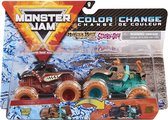 Monster Jam truck schaal 1:64 - color change 2-pack Monster Mutt rottweiler & Scooby Doo - 9 cm