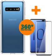 Samsung Galaxy S10 Plus Front & Back Protection | 1x Samsung Galaxy S10 Plus Screenprotector | 1x  Samsung Galaxy S10 Plus Silicone case