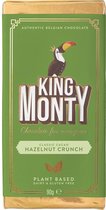 King Monty chocoladereep, Hazelnut Crunch, reep van 90 g, pak van 12 stuks