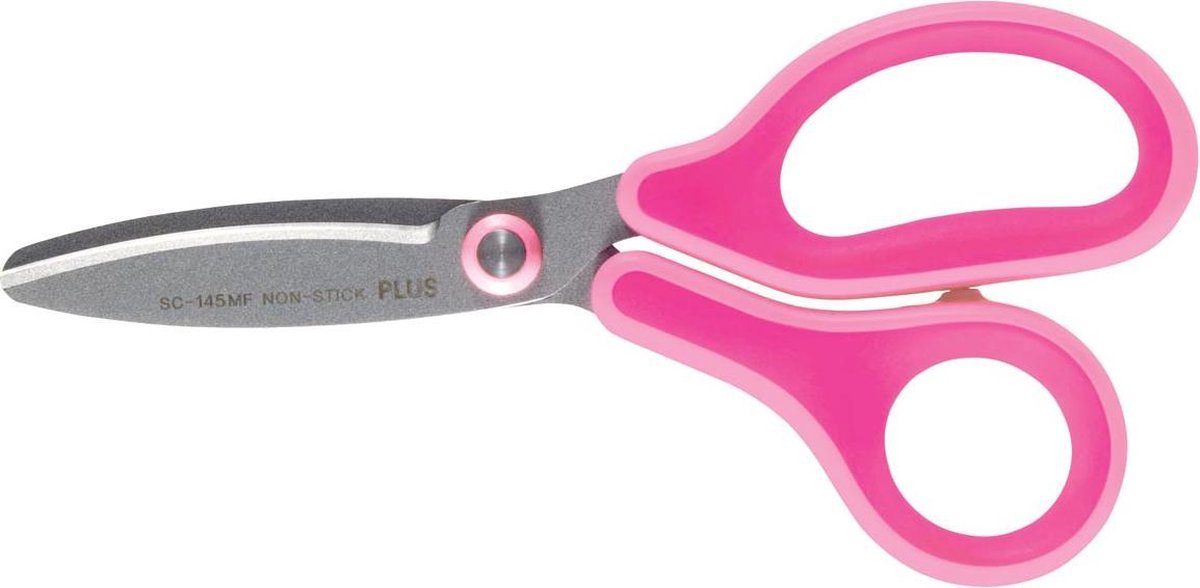 Plus FitCut Curve KIDS schaar, fluorine bladen, 14,5 cm, rood, op blister