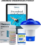 Zwembad onderhoud pakket - Zwembad Testers - Mini Chloortabletten - chloor drijver | Zwembad Mini chloor starters pakket incl gratis Cleanura E-book zwembad onderhoud