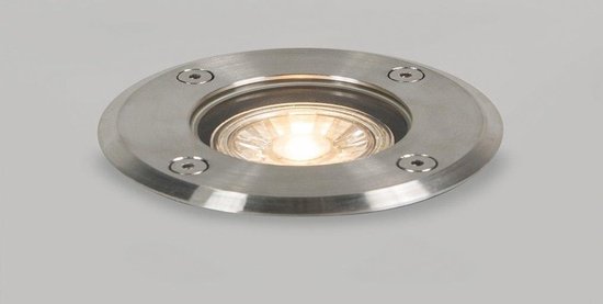 Lumidora Inbouwspot 30848 – GU10 – 5.0 Watt – 300 Lumen – 2700 Kelvin – Neutraal – Staal – Buitenlamp – IP67 – Met Sensor – ⌀ 11 cm