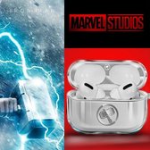 Airpods pro silicone hoesje siliconen case marvel series thor silver