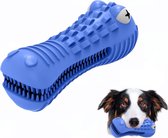 Tandenborstel Hond Melk Geur Smaak en Piep Honden Speelgoed Dog Toy - Krokodil Blauw - Dutchwide