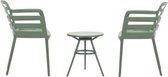 Garden Impressions 2x Formello armstoel + Marino tafel Ø60 moss green