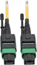 Tripp-Lite N390-05M-12-AP MTP/MPO (APC) Singlemode Patch Cable (F/F), 12 Fiber, 40/100 GbE, QSFP+ 40GBASE-PLR4, Plenum, Push/Pull Tab, Yellow, 5 m (16 ft.) TrippLite
