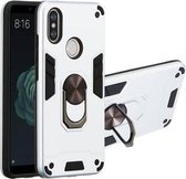 Voor Geschikt voor Xiaomi Mi 6X / A2 2 in 1 Armor Series PC + TPU beschermhoes met ringhouder (zilver)