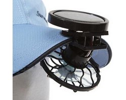 Mini draagbare clip-on zonne-energie cel reizen koeling koele ventilator  (zwart) | bol.com