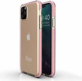 Voor iPhone 11 Pro Max TPU tweekleurige valbestendige beschermhoes (meisje roze)