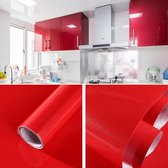 Parelmoer Creatief PVC Baksteen Decoratie Meubels Behang Stickers Slaapkamer Woonkamer Muur Waterdicht Behang Rol, Afmeting: 60x500cm (Rood)