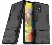 Voor Galaxy A51 5G PC + TPU schokbestendige beschermhoes met houder (zwart)