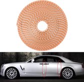 8 m universele diy koolstofvezel rubber auto deurrand afdichting krasbeschermer decoratieve strip (oranje)