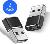 CFO Goods - USB-A naar USB-C 3.1 Converter - Zwart - 2-Pack