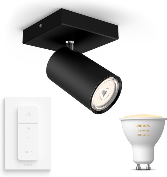 Philips myLiving Kosipo Opbouwspot - Philips Hue White Ambiance GU10 Dimmer