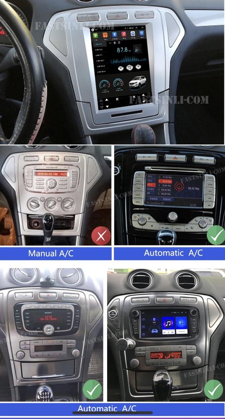 Ford Mondeo 2006-2010 Android 10 navigatie en multimediasysteem Bluetooth  USB WiFi... | bol.com