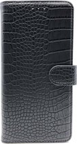 FONU Luxe Leren Krokodillen Boekmodel Hoesje Samsung Galaxy A6+ 2018 (SM-A605) - Zwart