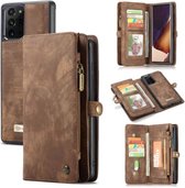 CaseMe Vintage portemonnee hoesje Samsung Note 20 Ultra Bruin