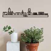 Skyline Tiel (mini) Zwart Mdf Wanddecoratie Voor Aan De Muur Met Tekst City Shapes
