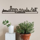 Skyline Vlissingen zwart mdf (hout) - 60cm - City Shapes wanddecoratie