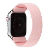 Effen kleur siliconen vervangende band horlogeband voor Apple Watch Series 6 & SE & 5 & 4 40 mm / 3 & 2 & 1 38 mm (roze)