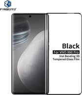 Voor vivo X60 Pro PINWUYO 9H 3D Hot Bending Tempered Glass Film (zwart)