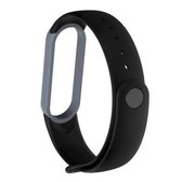 Voor Xiaomi Mi Band 5 siliconen vervangende horlogeband (zwart grijs)