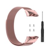 Voor Garmin Forerunner 45 / 45S / Swim 2 Milanese vervangende polsband horlogeband (roze)