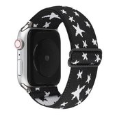 Etnische stijl gesp horlogeband voor Apple Watch Series 6 & SE & 5 & 4 40 mm / 3 & 2 & 1 38 mm (zwart wit)