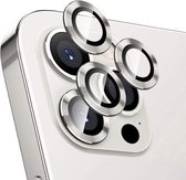 Voor iPhone 12 Pro Max ENKAY Hat-Prince aluminiumlegering + gehard glas cameralensdeksel volledige dekking beschermer (zilver)