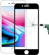 Voor iPhone 8 Plus 0.26mm 9H Oppervlaktehardheid 3D Explosieveilig Volledig scherm Koolstofvezel Zachte randen Gehard glas Schermfilm (zwart)